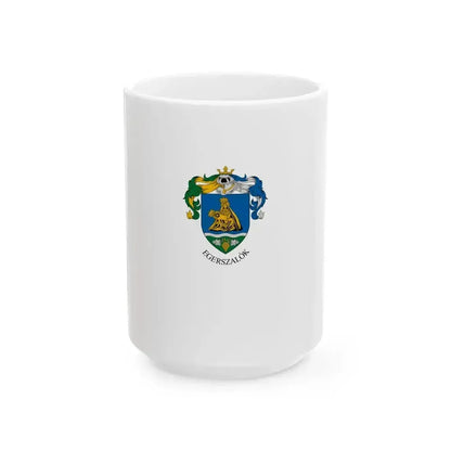 Flag of Egerszalok (Hungary) White Coffee Mug 15oz - Go Mug Yourself