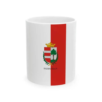 Flag of Egervolgy (Hungary) White Coffee Mug 11oz - Go Mug Yourself