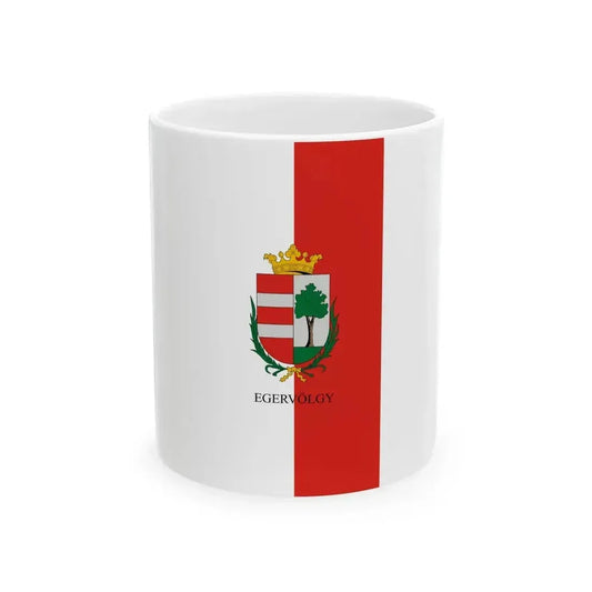 Flag of Egervolgy (Hungary) White Coffee Mug 11oz - Go Mug Yourself