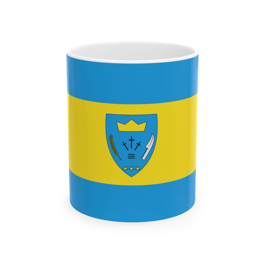 Flag of Egyhazasdengeleg (Hungary) White Coffee Mug-11oz-Go Mug Yourself