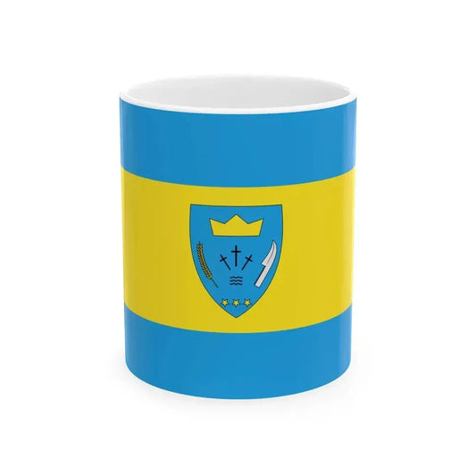 Flag of Egyhazasdengeleg (Hungary) White Coffee Mug 11oz - Go Mug Yourself