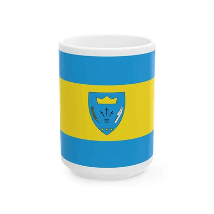 Flag of Egyhazasdengeleg (Hungary) White Coffee Mug 15oz - Go Mug Yourself