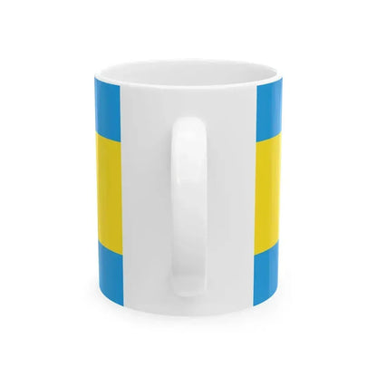 Flag of Egyhazasdengeleg (Hungary) White Coffee Mug - Go Mug Yourself