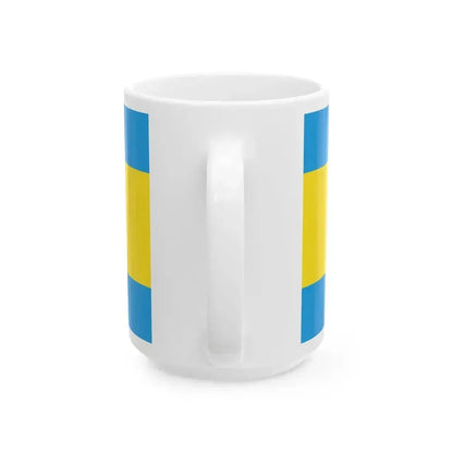 Flag of Egyhazasdengeleg (Hungary) White Coffee Mug - Go Mug Yourself