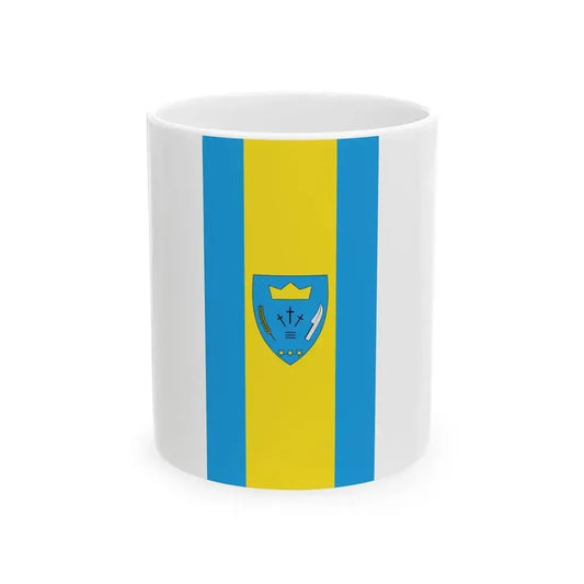 Flag of Egyhazasdengeleg vertical (Hungary) White Coffee Mug 11oz - Go Mug Yourself