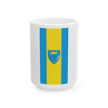 Flag of Egyhazasdengeleg vertical (Hungary) White Coffee Mug 15oz - Go Mug Yourself