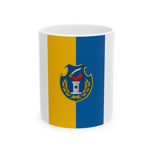 Flag of Egyhazashetye (Hungary) White Coffee Mug-11oz-Go Mug Yourself