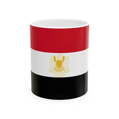 Flag of Egypt 1972-1984 (Egypt) White Coffee Mug 11oz - Go Mug Yourself