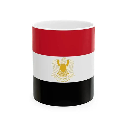 Flag of Egypt 1972-1984 (Egypt) White Coffee Mug 11oz - Go Mug Yourself