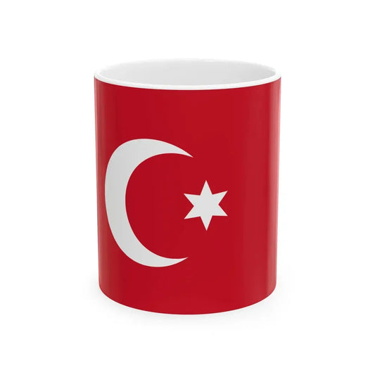 Flag of Egypt 19th century 6point (Egypt) White Coffee Mug 11oz - Go Mug Yourself