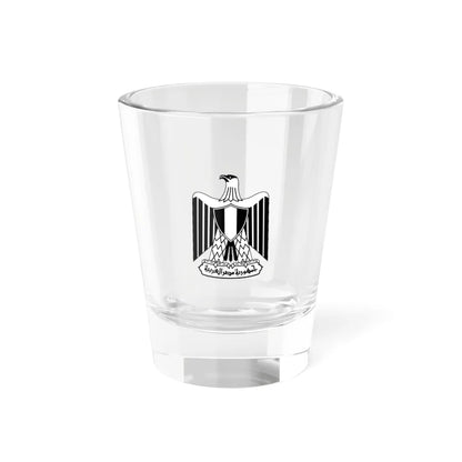 Flag of Egypt Coat of arms Black color (Egypt) (Coat of Arms) Shot Glass 1.5oz 1.5oz - Go Mug Yourself