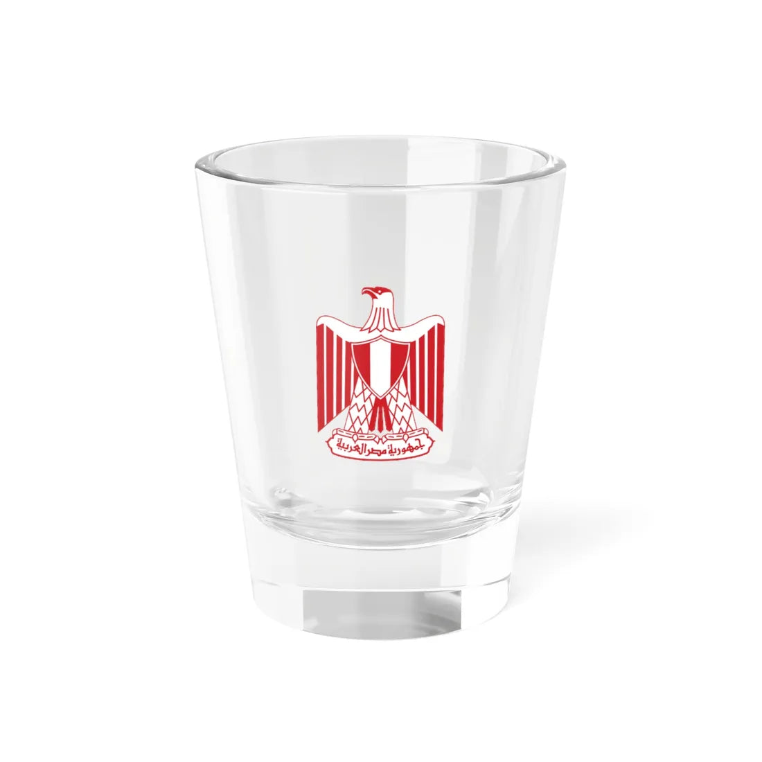 Flag of Egypt Coat of arms Red color (Egypt) (Coat of Arms) Shot Glass 1.5oz 1.5oz - Go Mug Yourself