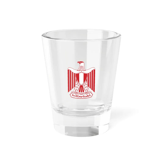 Flag of Egypt Coat of arms Red color (Egypt) (Coat of Arms) Shot Glass 1.5oz 1.5oz - Go Mug Yourself
