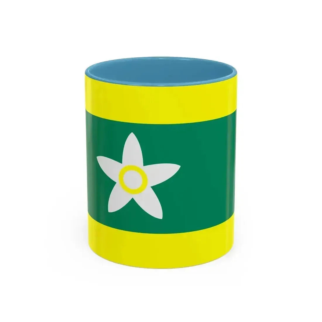 Flag of Ehime Prefecture Japan - Accent Coffee Mug 11oz Light Blue - Go Mug Yourself