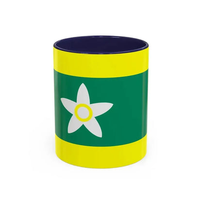Flag of Ehime Prefecture Japan - Accent Coffee Mug 11oz Navy - Go Mug Yourself