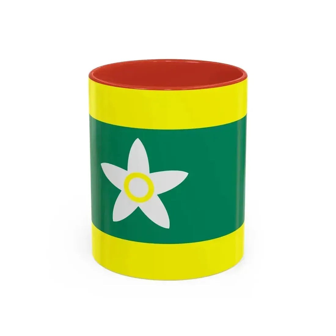Flag of Ehime Prefecture Japan - Accent Coffee Mug 11oz Red - Go Mug Yourself