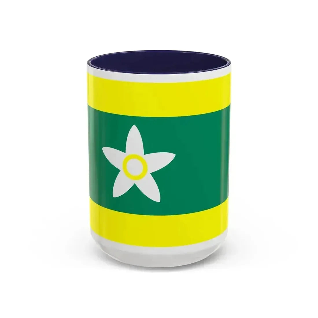 Flag of Ehime Prefecture Japan - Accent Coffee Mug 15oz Navy - Go Mug Yourself