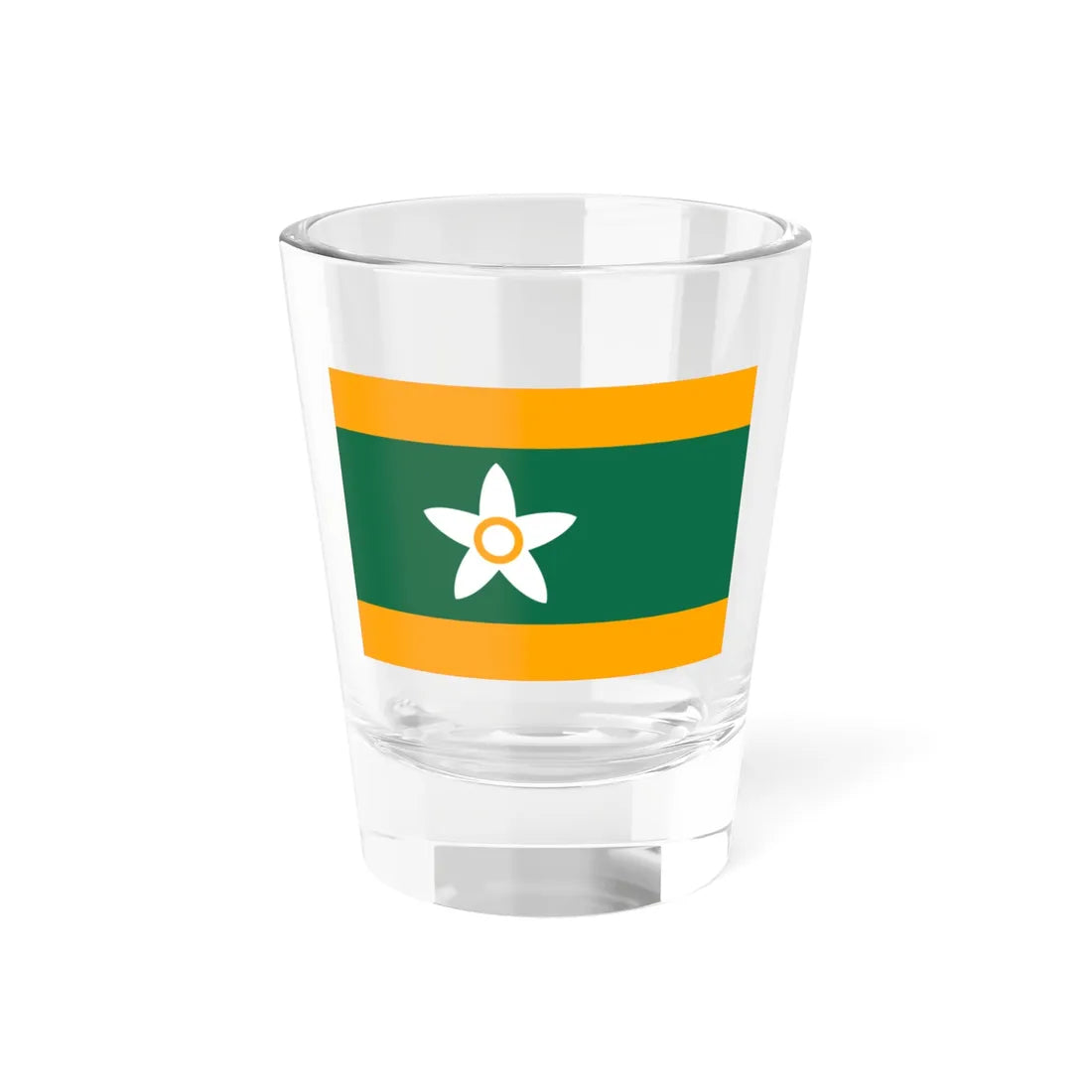 Flag of Ehime Prefecture (Japan) Shot Glass 1.5oz 1.5oz - Go Mug Yourself