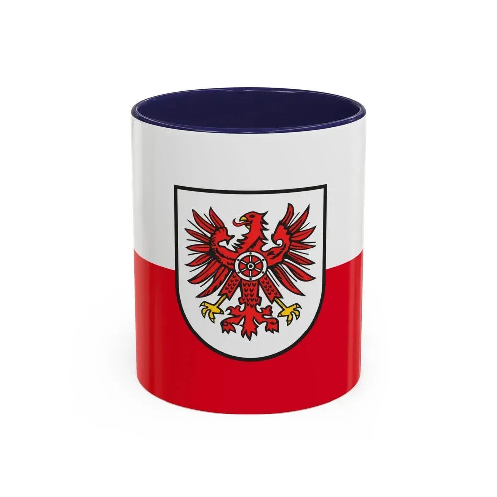 Flag of Eichsfeld Germany - Accent Coffee Mug 11oz Navy - Go Mug Yourself