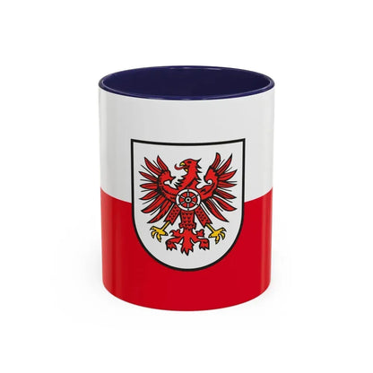 Flag of Eichsfeld Germany - Accent Coffee Mug 11oz Navy - Go Mug Yourself