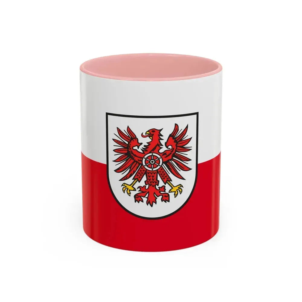 Flag of Eichsfeld Germany - Accent Coffee Mug 11oz Pink - Go Mug Yourself