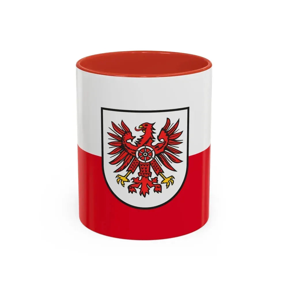 Flag of Eichsfeld Germany - Accent Coffee Mug 11oz Red - Go Mug Yourself