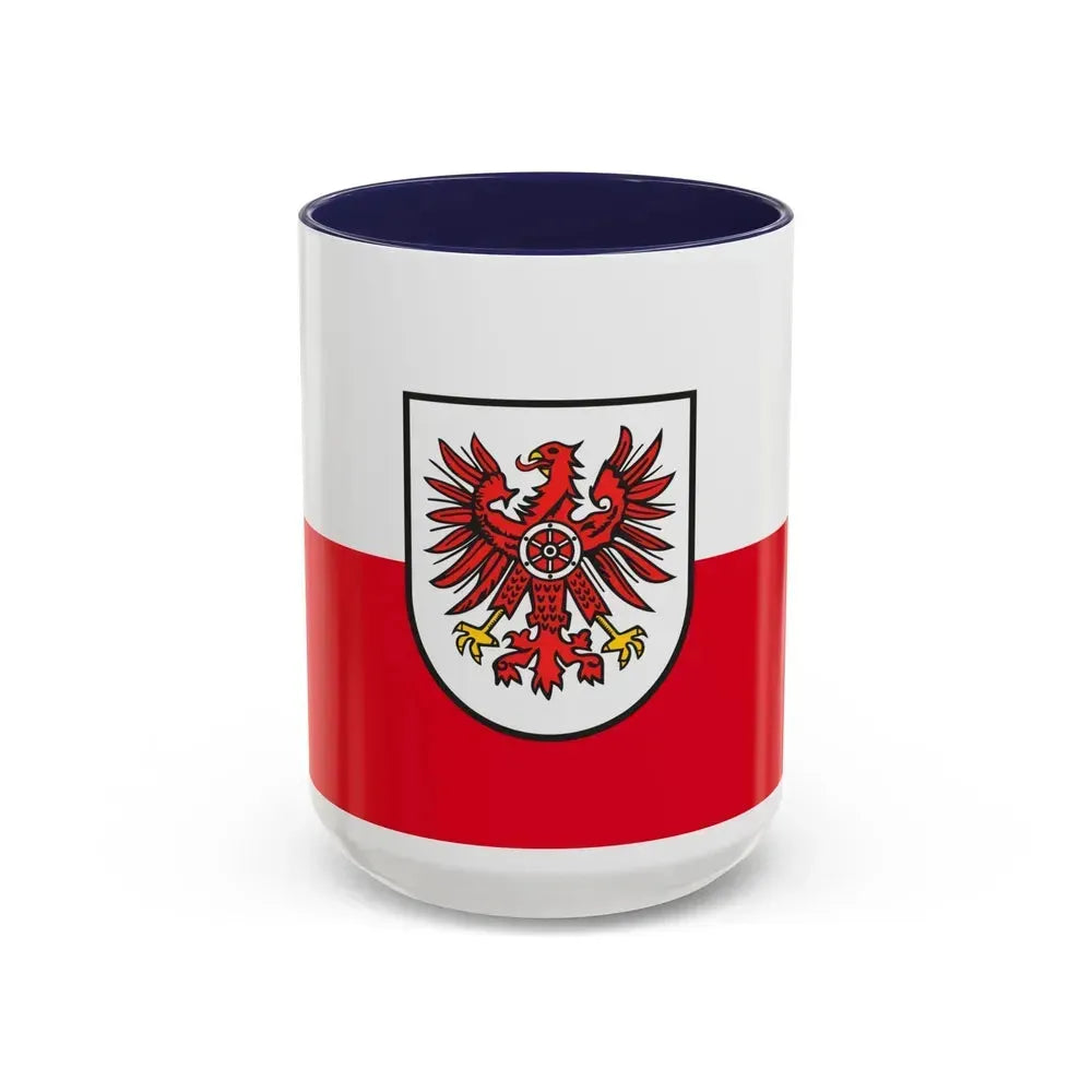 Flag of Eichsfeld Germany - Accent Coffee Mug 15oz Navy - Go Mug Yourself