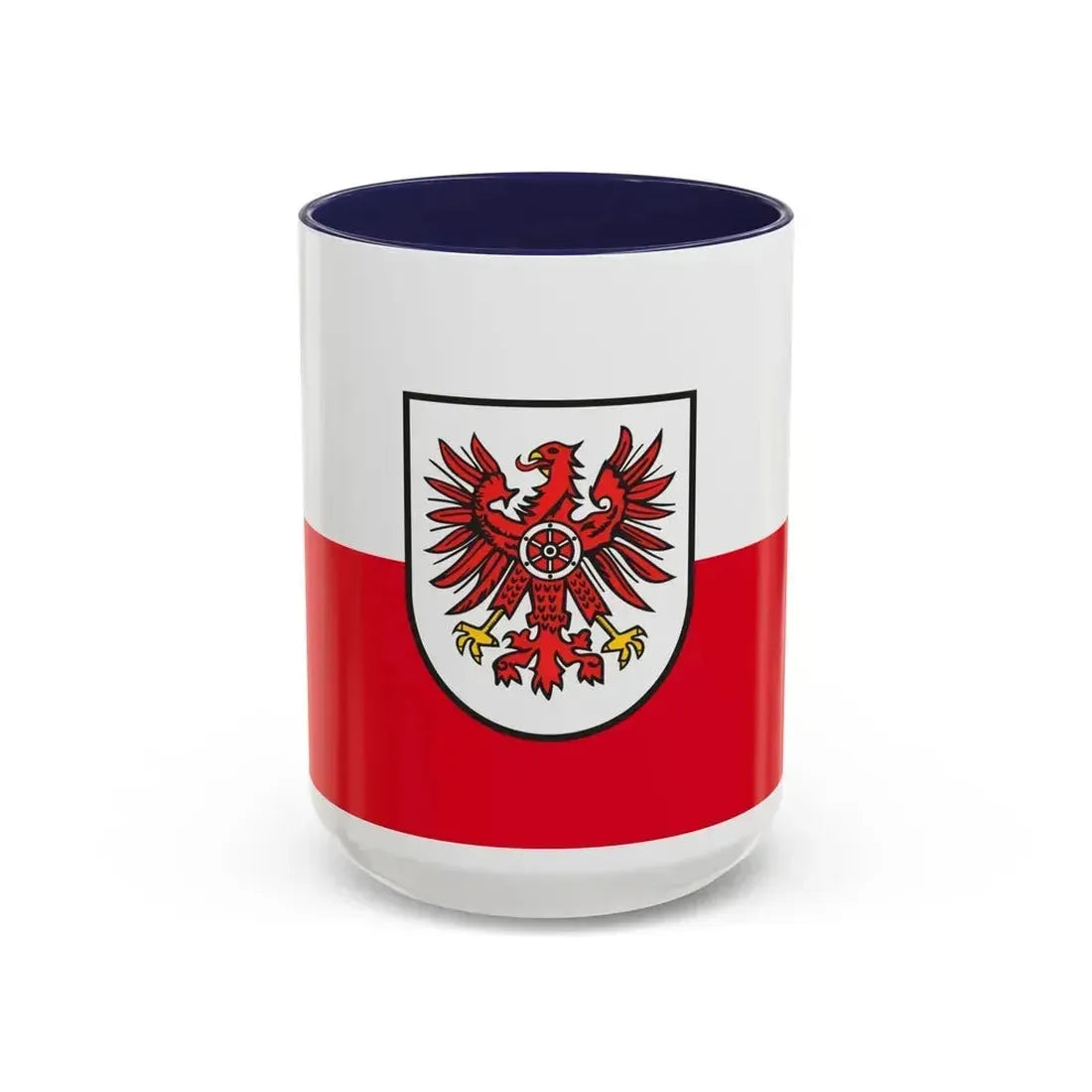 Flag of Eichsfeld Germany - Accent Coffee Mug 15oz Navy - Go Mug Yourself