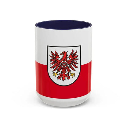 Flag of Eichsfeld Germany - Accent Coffee Mug 15oz Navy - Go Mug Yourself