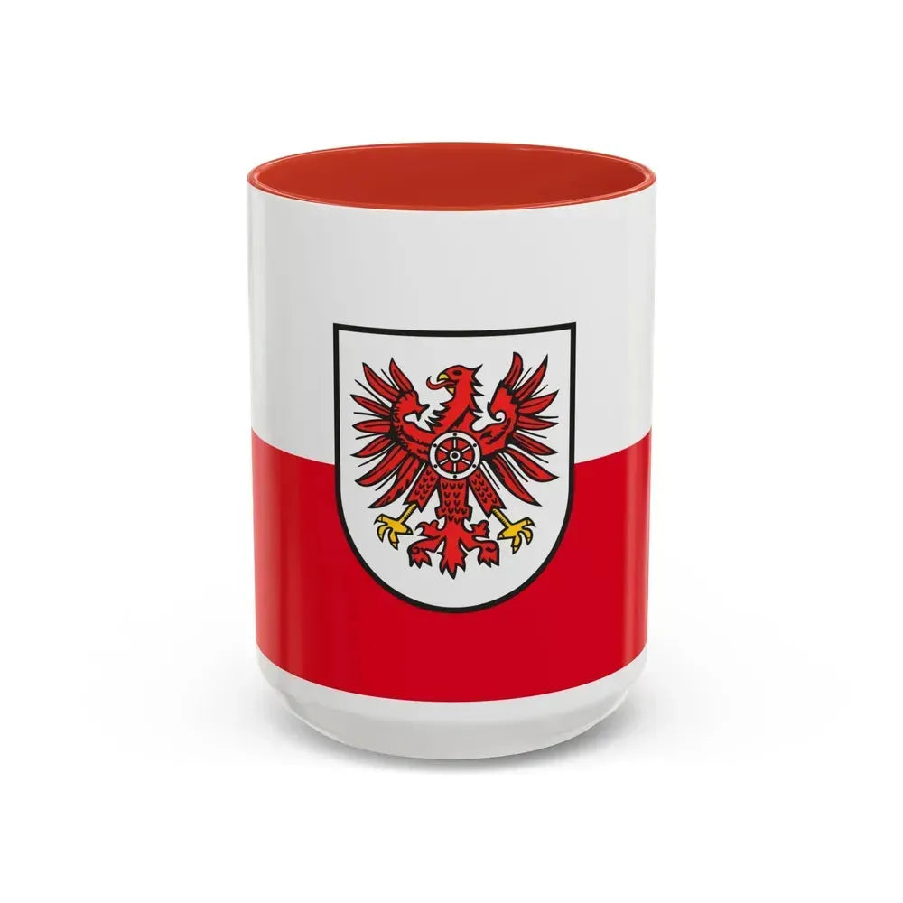 Flag of Eichsfeld Germany - Accent Coffee Mug 15oz Red - Go Mug Yourself