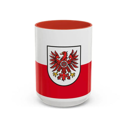 Flag of Eichsfeld Germany - Accent Coffee Mug 15oz Red - Go Mug Yourself