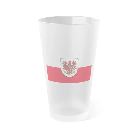 Flag of Eichsfeld Germany - Frosted Pint Glass 16oz 16oz Frosted - Go Mug Yourself