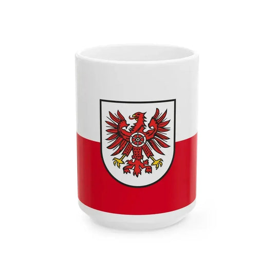 Flag of Eichsfeld Germany - White Coffee Mug 15oz - Go Mug Yourself
