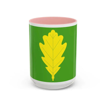 Flag of Eigersund Rogaland Norway - Accent Coffee Mug 15oz Pink - Go Mug Yourself