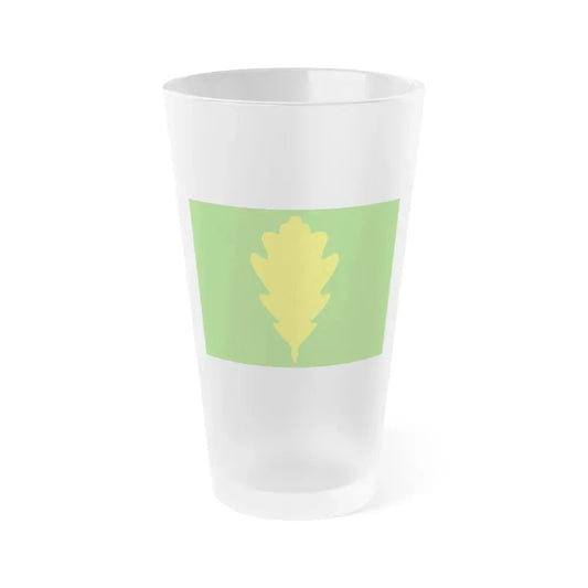 Flag of Eigersund Rogaland Norway - Frosted Pint Glass 16oz 16oz Frosted - Go Mug Yourself