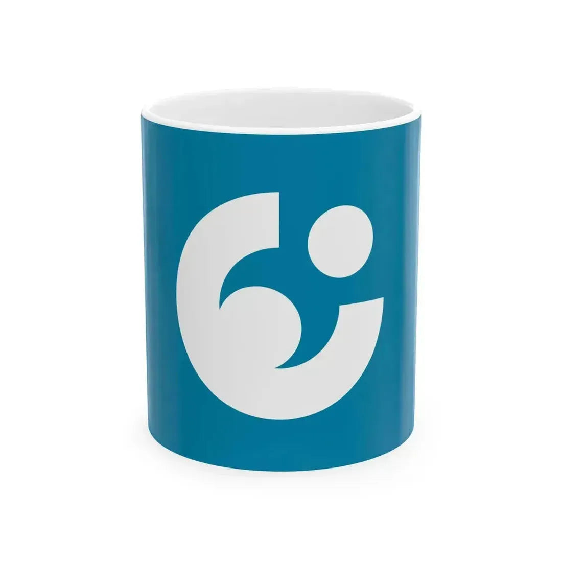 Flag of Eiheiji Fukui Blue background variant (Japan) White Coffee Mug 11oz - Go Mug Yourself