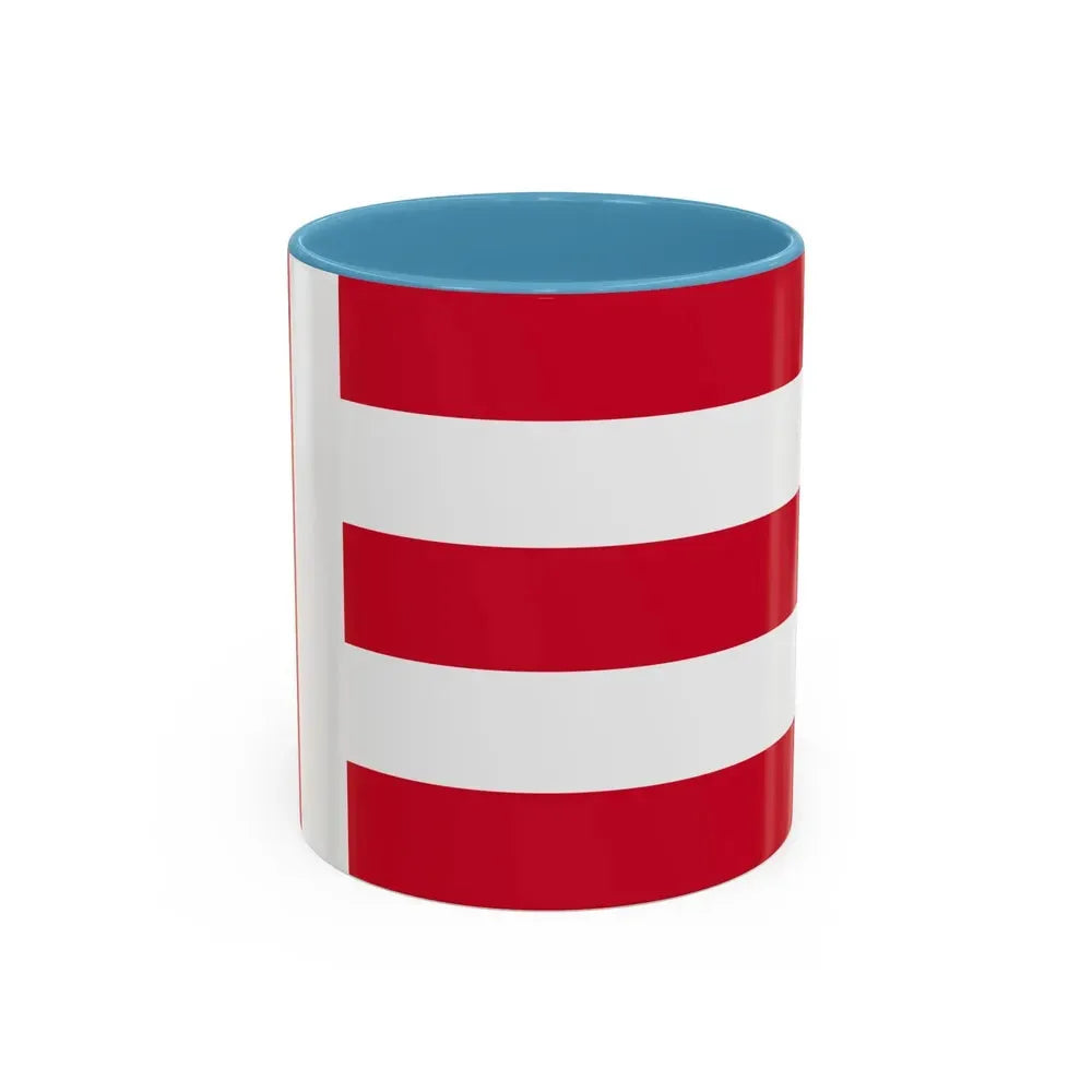 Flag of Eindhoven the largest city of the province of North Brabant Netherlands - Accent Coffee Mug 11oz Light Blue - Go Mug Yourself