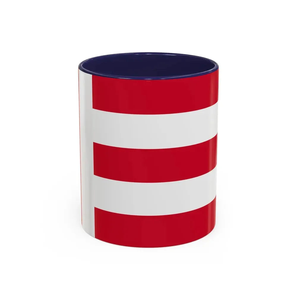 Flag of Eindhoven the largest city of the province of North Brabant Netherlands - Accent Coffee Mug 11oz Navy - Go Mug Yourself