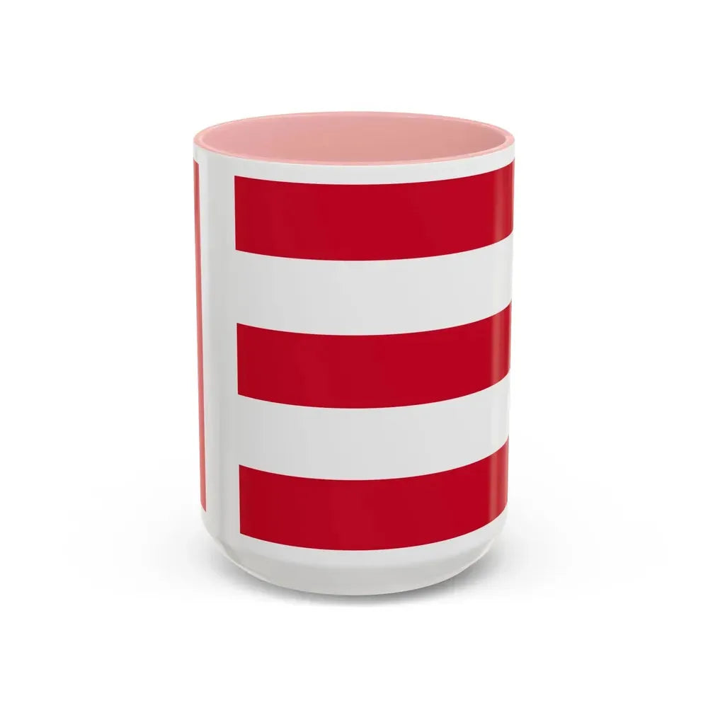 Flag of Eindhoven the largest city of the province of North Brabant Netherlands - Accent Coffee Mug 15oz Pink - Go Mug Yourself