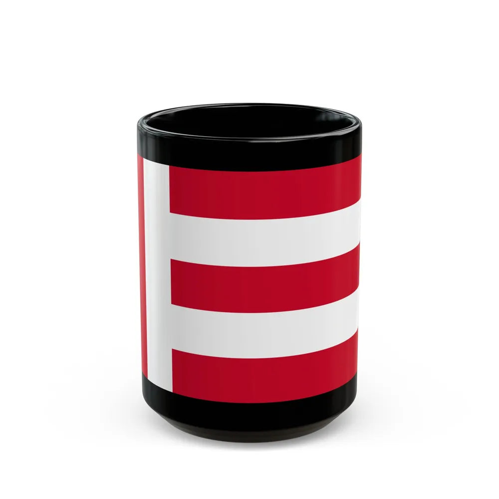 Flag of Eindhoven the largest city of the province of North Brabant Netherlands - Black Coffee Mug-15oz-Go Mug Yourself