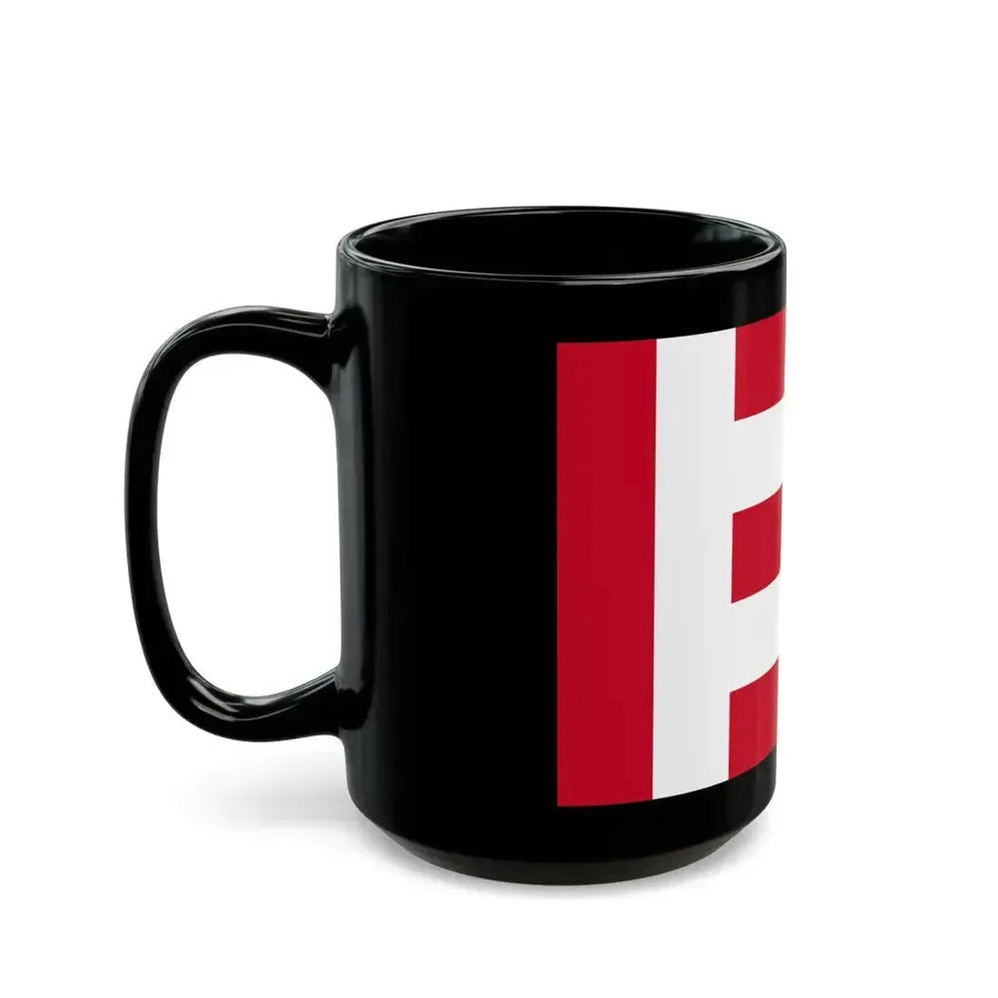 Flag of Eindhoven the largest city of the province of North Brabant Netherlands - Black Coffee Mug - Go Mug Yourself