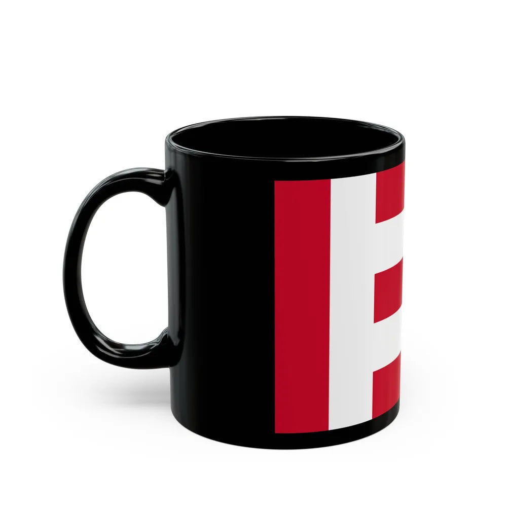 Flag of Eindhoven the largest city of the province of North Brabant Netherlands - Black Coffee Mug-Go Mug Yourself