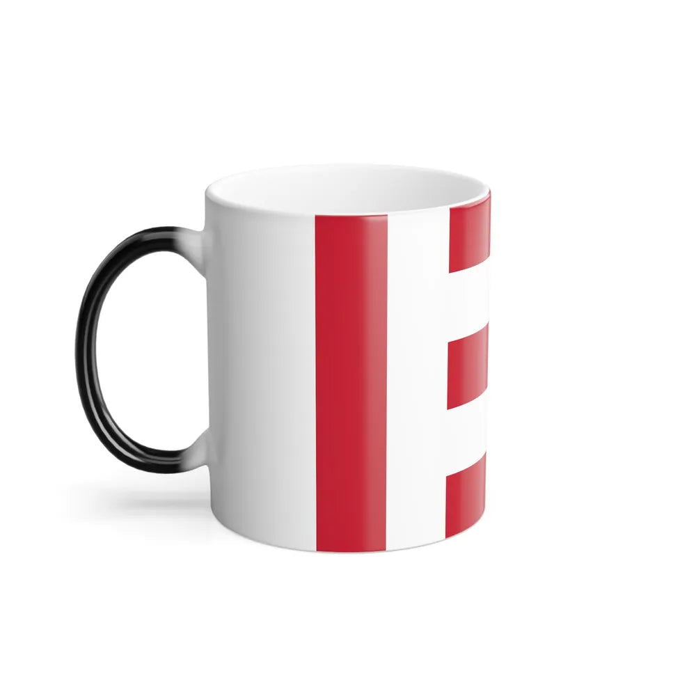 Flag of Eindhoven the largest city of the province of North Brabant Netherlands - Color Changing Coffee Mug-Go Mug Yourself