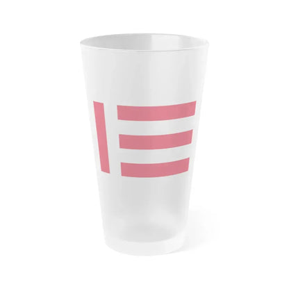 Flag of Eindhoven the largest city of the province of North Brabant Netherlands - Frosted Pint Glass 16oz 16oz Frosted - Go Mug Yourself