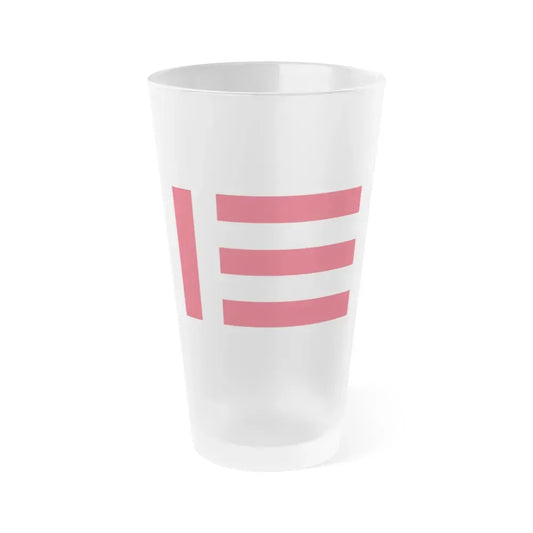 Flag of Eindhoven the largest city of the province of North Brabant Netherlands - Frosted Pint Glass 16oz 16oz Frosted - Go Mug Yourself