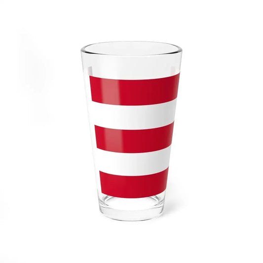 Flag of Eindhoven the largest city of the province of North Brabant Netherlands - Pint Glass 16oz 16oz - Go Mug Yourself