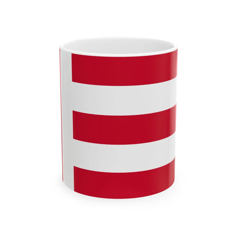 Flag of Eindhoven the largest city of the province of North Brabant Netherlands - White Coffee Mug-11oz-Go Mug Yourself