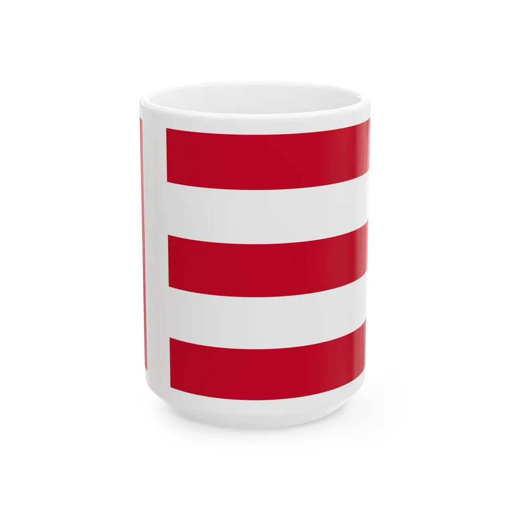 Flag of Eindhoven the largest city of the province of North Brabant Netherlands - White Coffee Mug-15oz-Go Mug Yourself