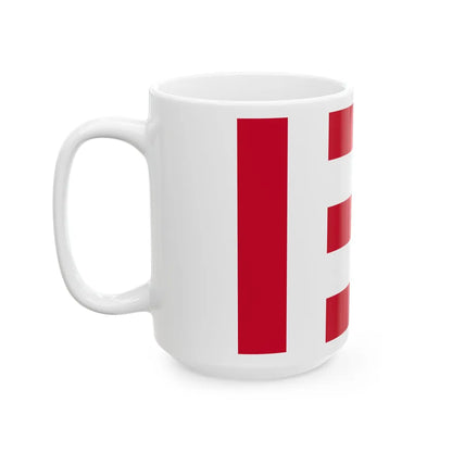 Flag of Eindhoven the largest city of the province of North Brabant Netherlands - White Coffee Mug-Go Mug Yourself