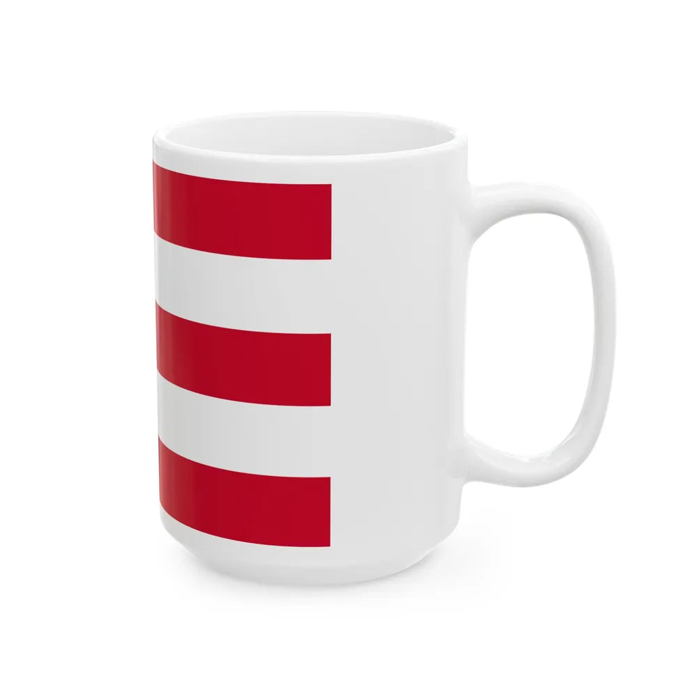 Flag of Eindhoven the largest city of the province of North Brabant Netherlands - White Coffee Mug-Go Mug Yourself